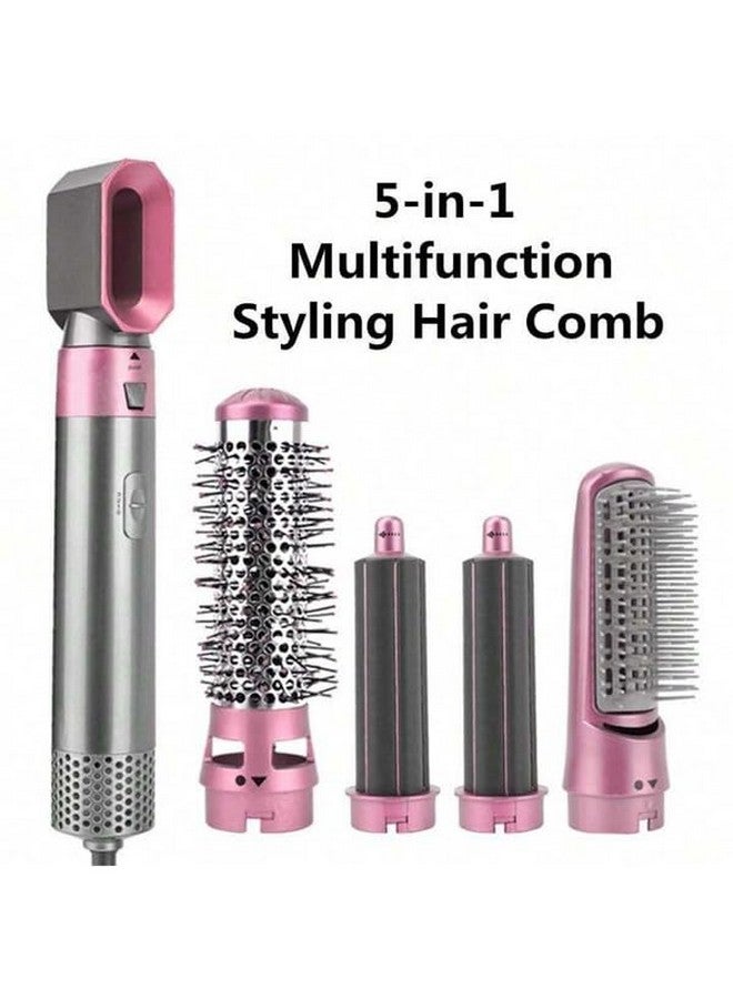 Tech King TechKing (GRAB THE DEAL WITH 20 YEARS WARRANTY) 5 in 1 Hair Styler, Hot Air Brush, Airwrap Styler, Negative Ion Comb for Straightening,Curling Appliances with 5 Interchangeable Brushes Best Styler for Women-BABY PINK - Image 2