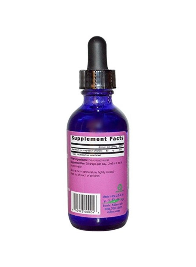 Eidon Liquid Magnesium Concentrate - Supports Muscle Relaxation, Ionic, Bioavailable, All-Natural, Vegan, Gluten-Free, No Additives or Preservatives - Magnesium Liquid, 2 Ounce Bottle
