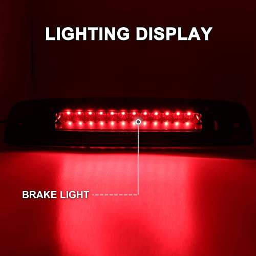Gubebaili Third 3rd Brake Center High Mount Stop/Brake Light Lamp Fit for Ford Explorer 2002-2010, for Escape 08-12, for Mercury Mariner 08-11, for Mercury Mountaineer 06-10 (Smoke Lens) - Image 2