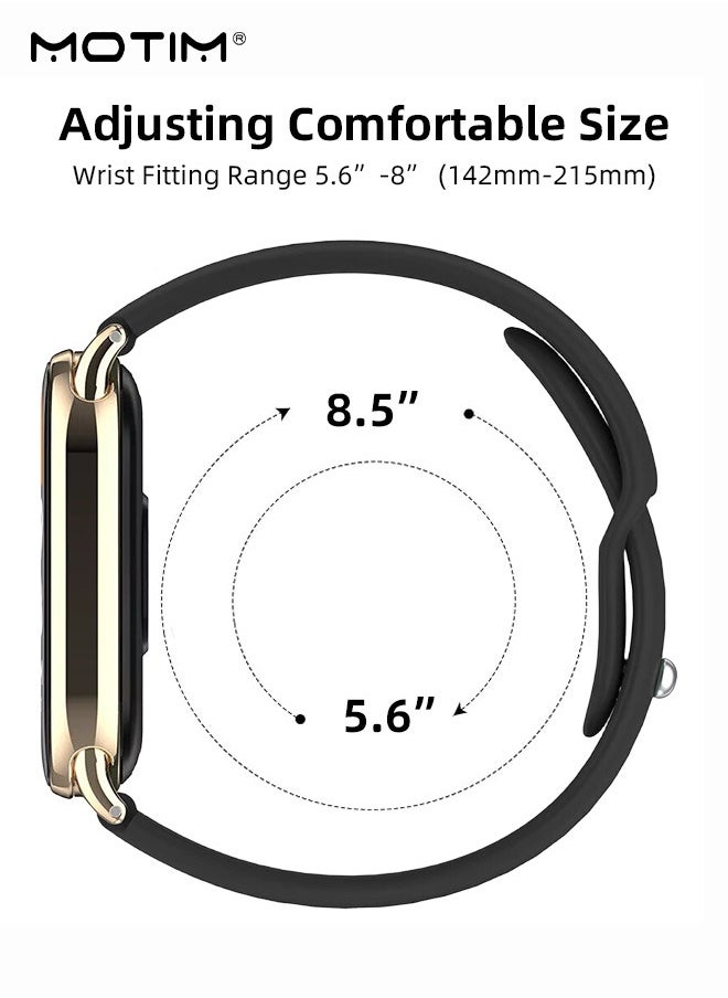Motim - 3 Pcs Silicone Strap Compatible with Xiaomi Mi Band 9/Mi Band 8, Soft Adjustable Band for Men and Women - Image 1