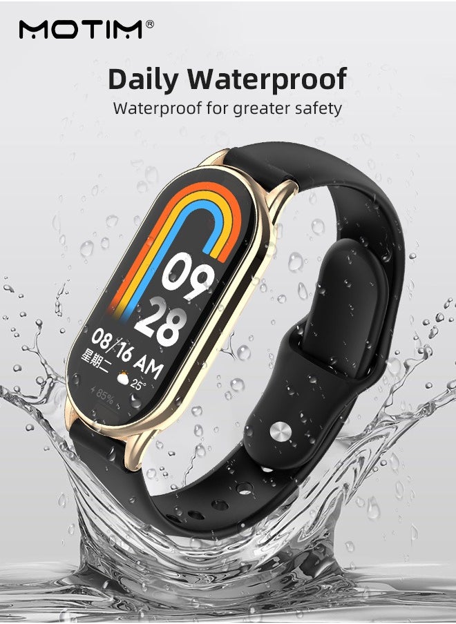 Motim - 3 Pcs Silicone Strap Compatible with Xiaomi Mi Band 9/Mi Band 8, Soft Adjustable Band for Men and Women - Image 1