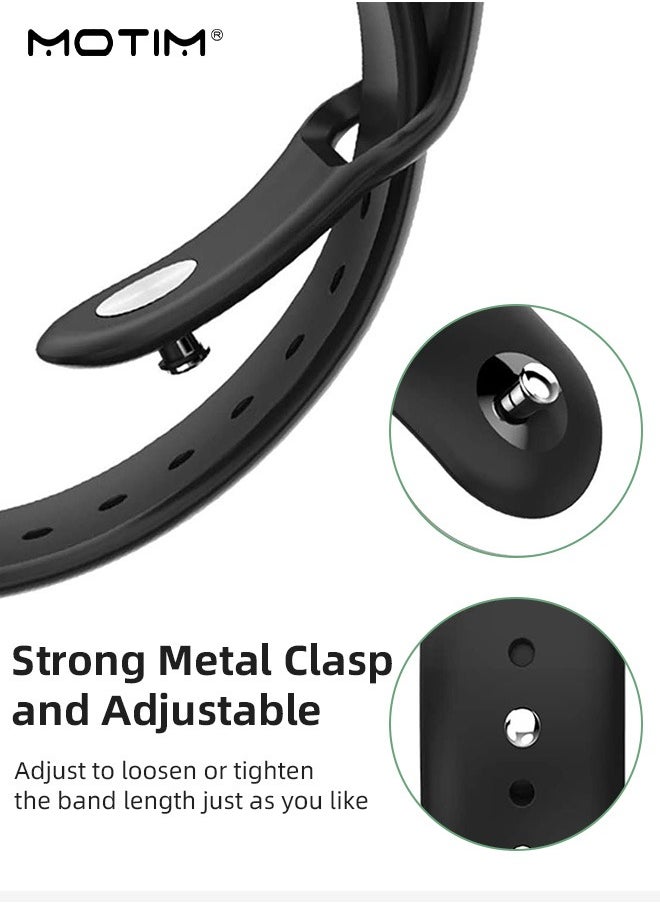 Motim - 3 Pcs Silicone Strap Compatible with Xiaomi Mi Band 9/Mi Band 8, Soft Adjustable Band for Men and Women - Image 1