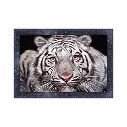 pnf Poster And Frames Tiger Wall Painting With Acrylic Sheet | For Living Room, Bedroom | Home Decoration Item | Best Gifting Option (10 * 14inch,Multicolour,Synthetic) 7688 - Image 1