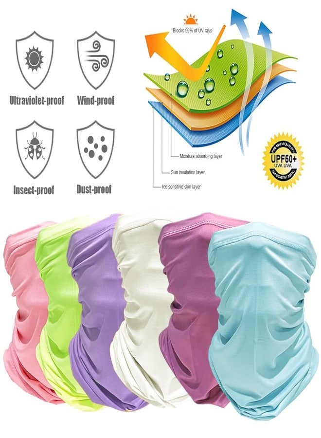 FACATH 6 Pack Neck Gaiter Face Mask Scarf Masks Bandanas Breathable Outdoor Headwear Balaclavas Cover for Men Women - Image 2