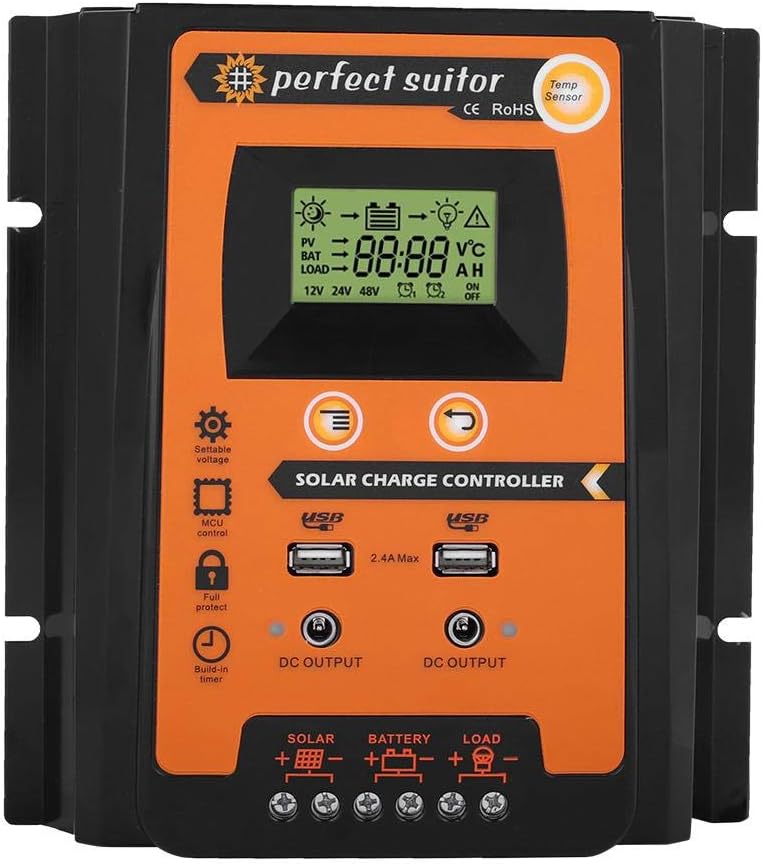 ويوبلز وحدة تحكم شحن الطاقة الشمسية Victron SmartSolar MPPT 100/20، وحدة تحكم شحن الطاقة الشمسية MPPT، منظم بطارية لوحة الطاقة الشمسية، منفذي USB، شاشة LCD، 12 فولت/24 فولت، 30 أمبير (50 أمبير) (50 أمبير) 50 أمبير - Image 1