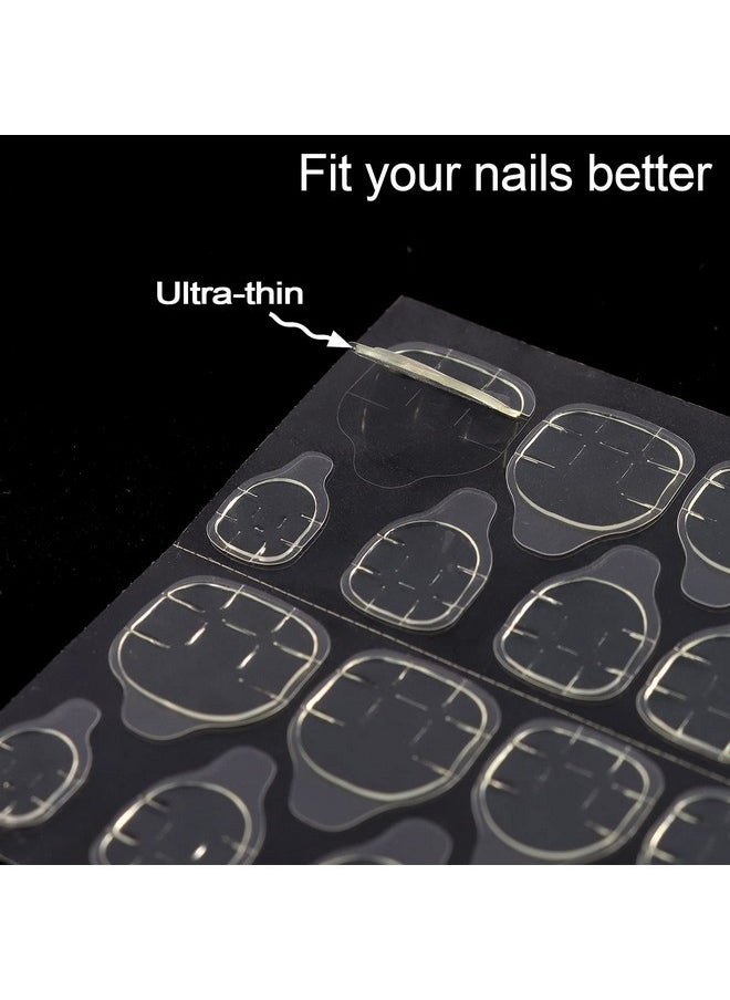 Laza - 240Pcs Ultrathin Breathable Adhesive Tabs Fake Nail Glue Sticker 10 Sheets Super Sticky Double Sided Tips (Germany Jelly Gel) Flexible For Acrylic False Nails Manicure Tape - Image 1