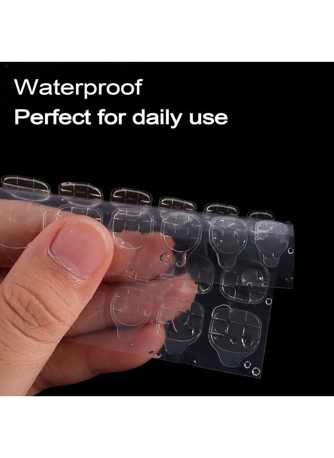 Laza - 240Pcs Ultrathin Breathable Adhesive Tabs Fake Nail Glue Sticker 10 Sheets Super Sticky Double Sided Tips (Germany Jelly Gel) Flexible For Acrylic False Nails Manicure Tape - Image 1