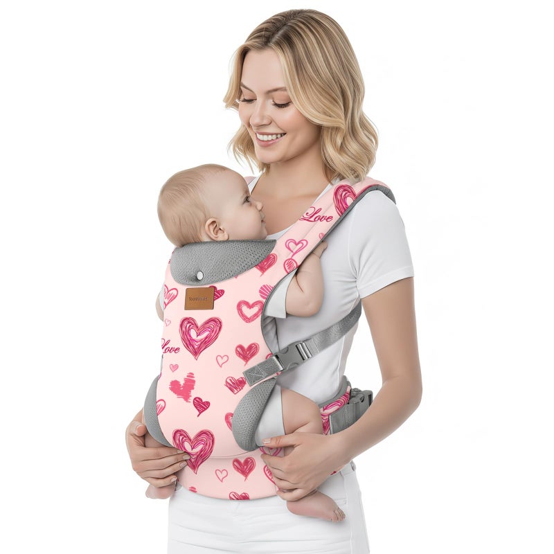 YooxArmor Baby Carrier Ergonomic Adjustable Toddler Carriers for 733 Lbs Cozy Lightweight Infant Carrier with Neck Support Baby Chest Carriers with Lumbar Support for Parents 436 Months - Image 2