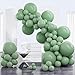 PartyWoo Dusty Green Balloons 100 pcs Different Sizes of 18 12 10 5 Inch Matte Sage Olive Boho Green Eucalyptus Latex Balloon Arch Kit Garland for Wedding Baby Shower Party Decorations GreenF03 - Image 2