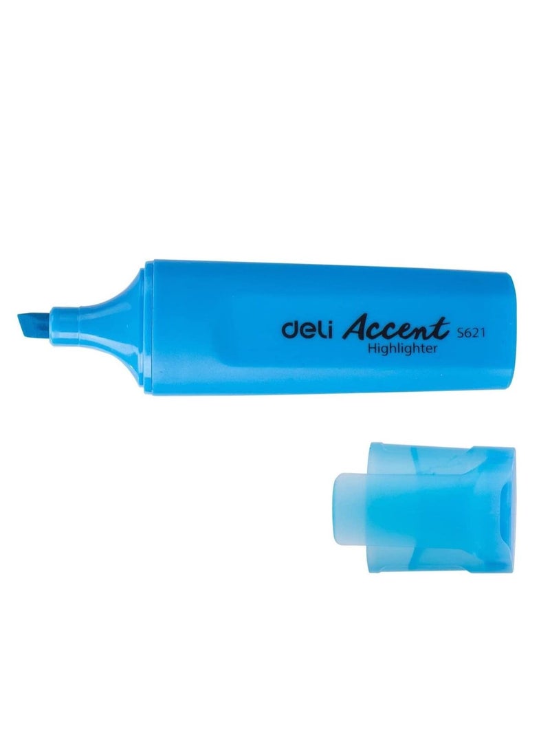 Deli 10-Piece Highlighter Blue Ink - Image 3