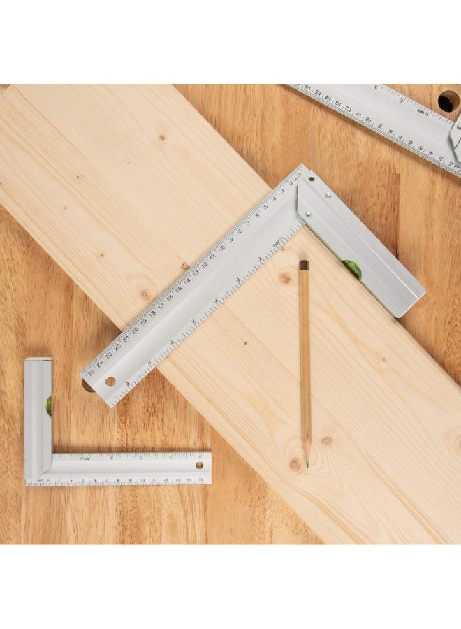 POWERTEC 80005 L Square Ruler Set w/Bubble Levels, Anodized Aluminum Finish – 3pc Set - Image 5