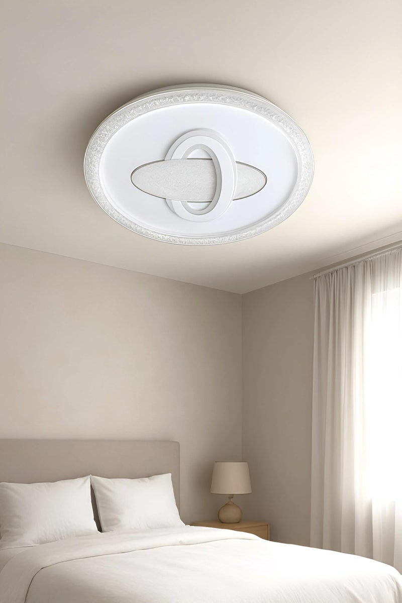 FILLISKA Aluminium Luxurious 3 in 1 Led Ceiling/Wall Chandelier Light with 3 Step Colour Changing Function (White Round - 8969)(1 Year Warranty) - Image 4