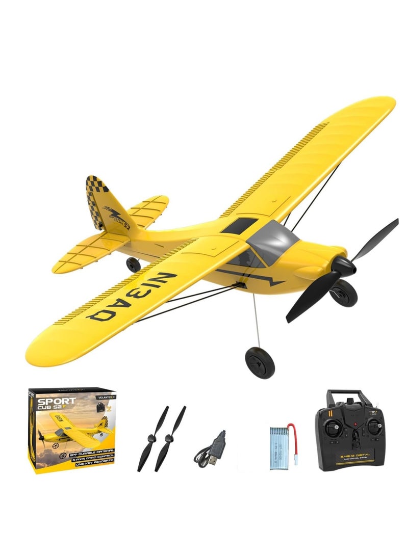 Zikra RC Plane, Trainer Sport Cub 3CH Remote Control Airplane, with Prop Saver, 6-Axis Gyro Stabilizer & 3 Modes to Fly, Radio Controlled Aircraft RTF, RC Glider, Easy to Fly for Adults Kids Beginners Boys - Image 1