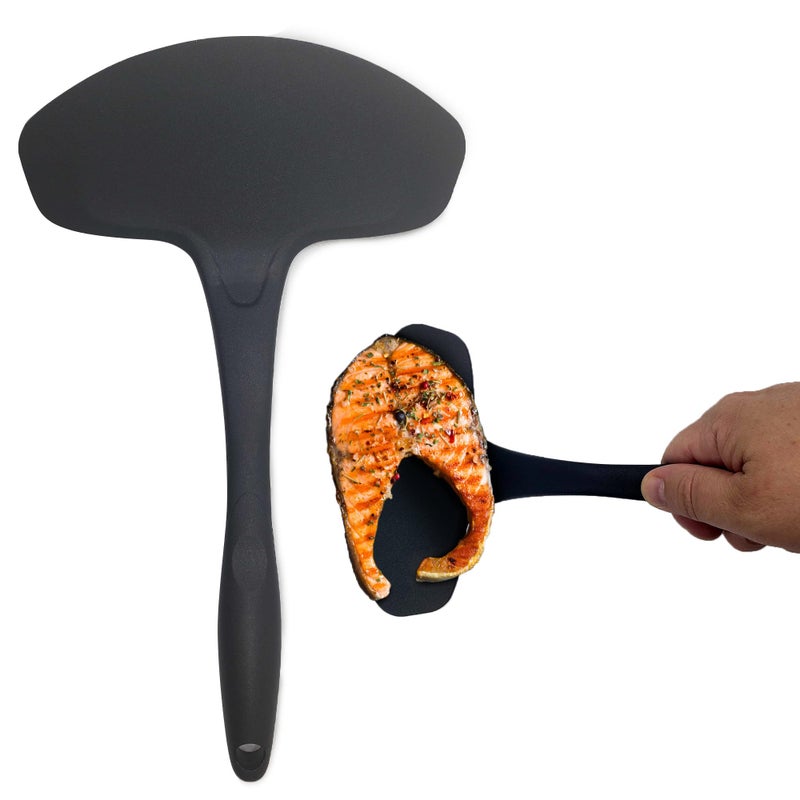 Kitchen Discovery Flexible Extra Wide Spatula Kitchen Discovery 7 Inch Wide Egg Flipper Pancake Turner for Fried Eggs Pancakes Omelets and Fish Cooking Nylon Spatula for Nonstick Cookware