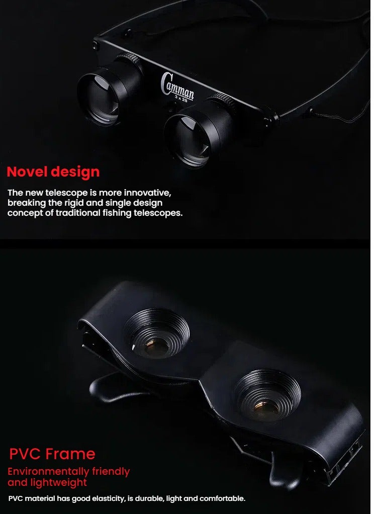 General Fishing Telescope Glasses, HD Headset Telescope for Outdoor Fishing, Lightweight and Comfortable, Suitable for Fishing, Bird Watching and Outdoor Activities  - Image 2