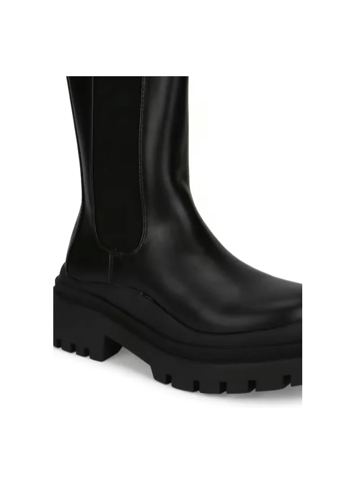 Truffle Chunky Chelsea Biker Boots