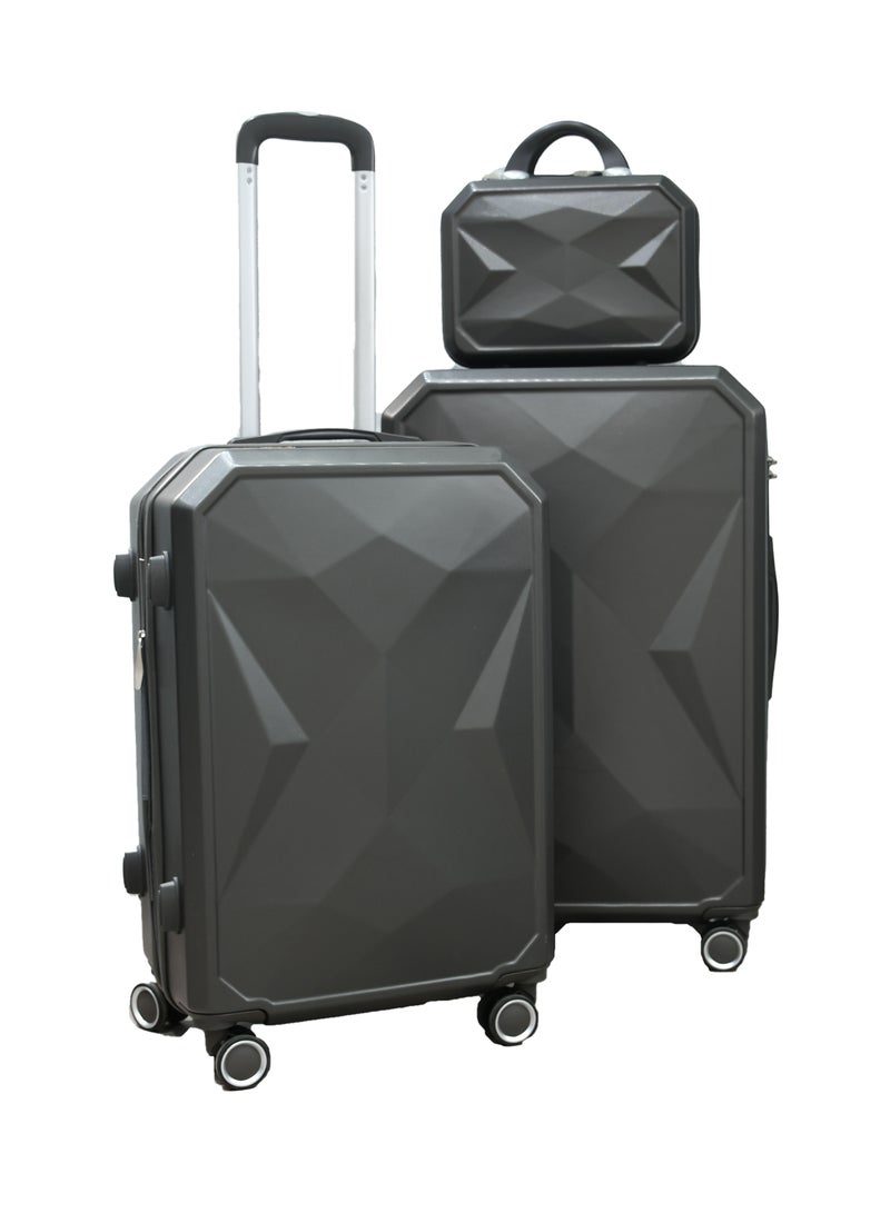 MORANO 5-Piece Luggage Trolley Bag Set Dark Grey - Image 3