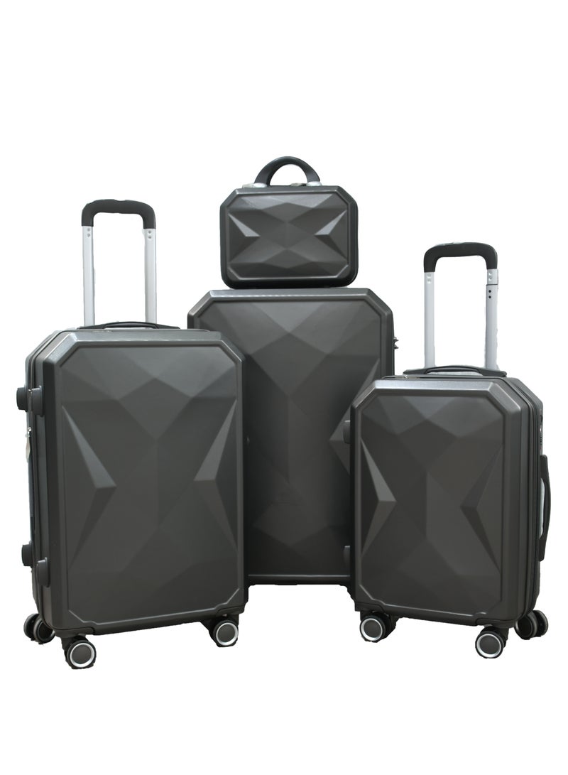 MORANO 5-Piece Luggage Trolley Bag Set Dark Grey - Image 2
