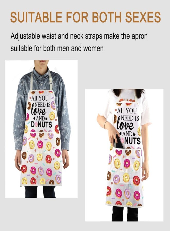 PXTIDY Donut Apron - Kitchen Apron - Love And Donuts Apron - Unisex - One Size Fits All - Polyester Blend - 2 Pockets - Women, Friends And Loved Ones, Cooking Enthusiasts, Gardeners - Image 5
