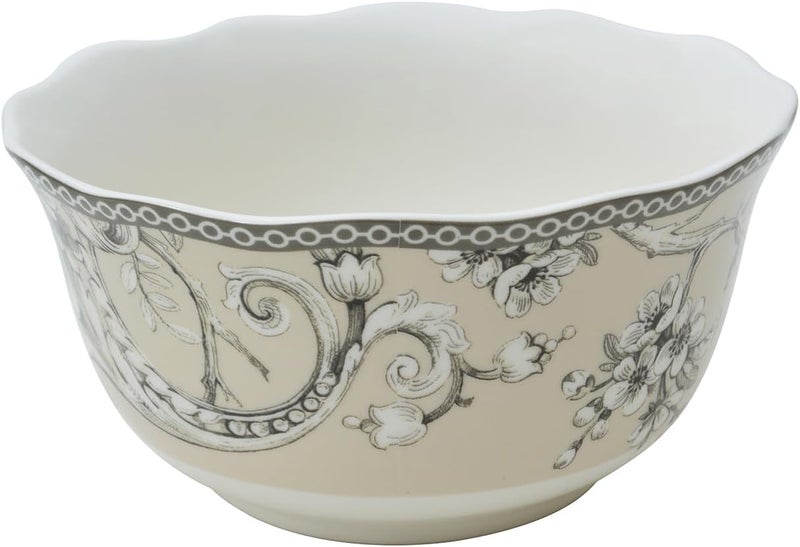 222 Fifth Adelaide 16Piece Traditional Antique White Porcelain Dinnerware Set  Service for 4 Romantic Bird  Floral Design for Everyday Dining  Entertainment Microwave  Dishwasher Safe - Image 4