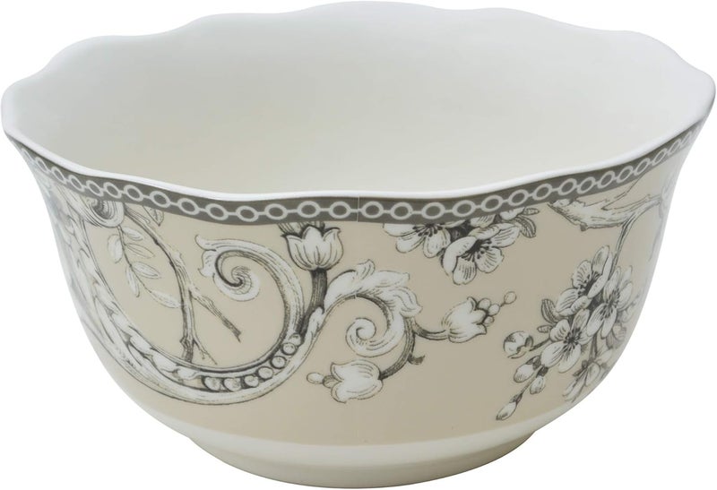 222 Fifth Adelaide 16Piece Traditional Antique White Porcelain Dinnerware Set  Service for 4 Romantic Bird  Floral Design for Everyday Dining  Entertainment Microwave  Dishwasher Safe - Image 5