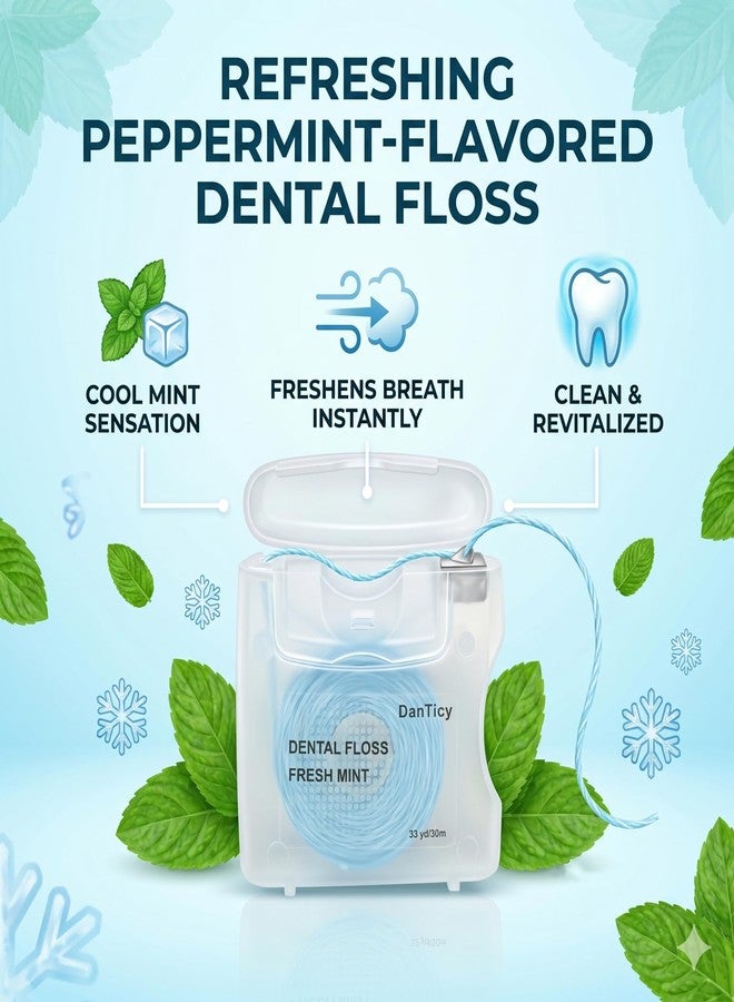 DanTicy Woven Dental Floss, Dentist-Designed, Waxed, Expanding, Kid-Friendly String Floss for Oral Care (Mint, 1 Pack - Image 5