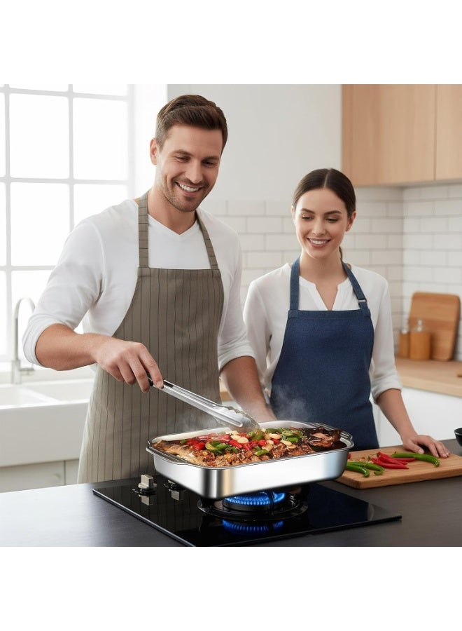 Arabest Lasagna Pan – stainless steel baking dish, oven-safe pan, with lid and handle | high-temperature resistant cookware designed for lasagna, baked dishes, desserts, and serving meals for home or restaura - Image 5