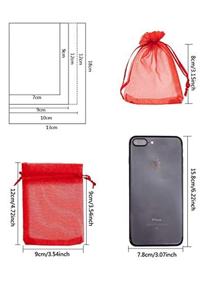 200Pcs 4x4.7 Inches Mixed Color Organza Gift Bags Candy Bags Wedding Favors Bag Jewelry Pouches for Baby Shower, Wedding, Birthday, Party, Christmas  - Image 3