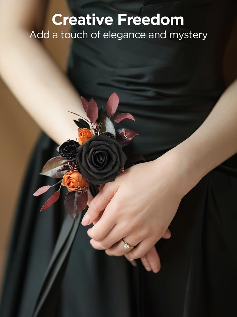 InnoGear Artificial Roses Foam Flowers  50 Pcs Black Roses Artificial Flowers Fake Roses for Decoration DIY Wedding Bouquets Centerpieces Bridal Shower Party Valentine's Day Christmas Xmas - Image 2