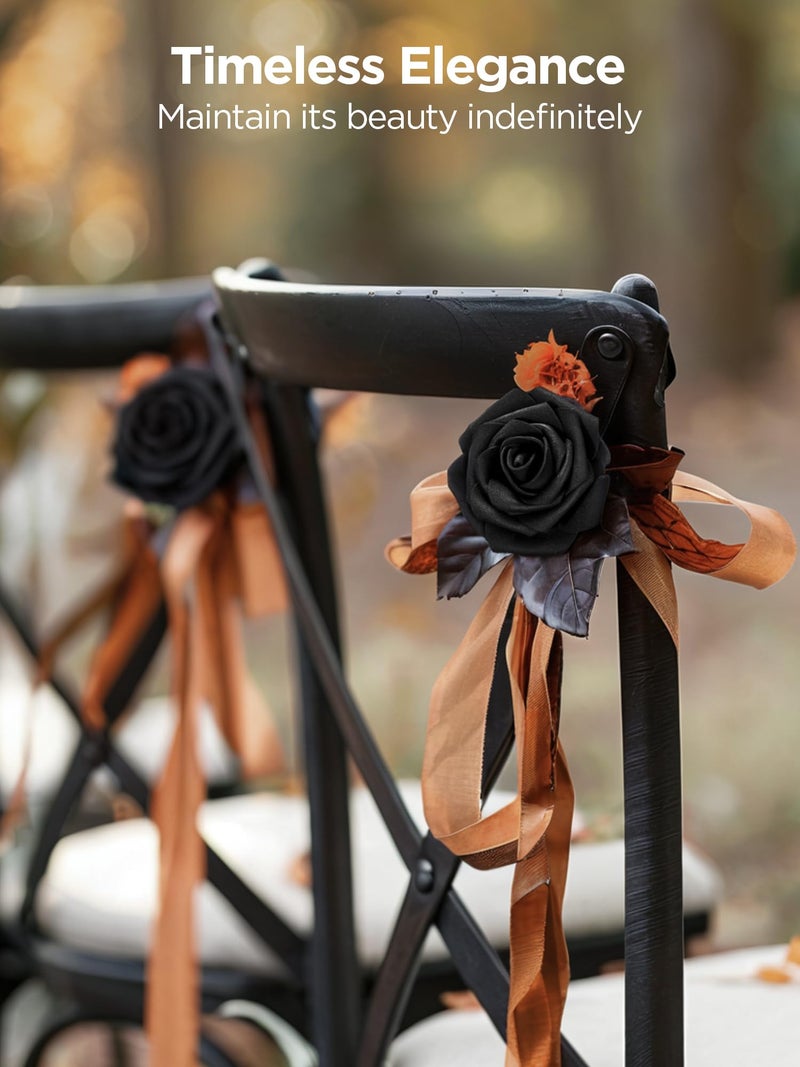 InnoGear Artificial Roses Foam Flowers  50 Pcs Black Roses Artificial Flowers Fake Roses for Decoration DIY Wedding Bouquets Centerpieces Bridal Shower Party Valentine's Day Christmas Xmas - Image 5