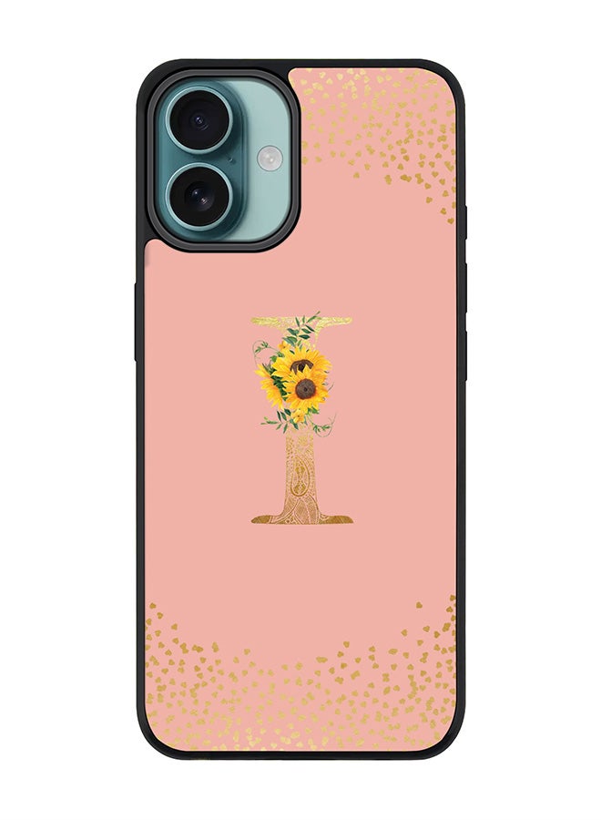 Stylizedd For iPhone 16 Plus Case [Compatible with MagSafe] Slim Magnetic cover Phone Case iPhone 16 Plus -Custom Floral Monogram - I (Rose Pink ) - Image 1