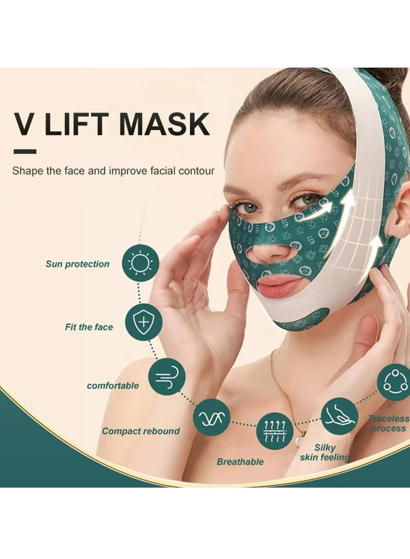 V Shape Face Lift Strap - Relieve Sagging Skin, Reduce Pwelling and Firm Skin, Double Chin Strap, Reusable Grooming Face and Chin Lift Mask for Men and Women - Image 2
