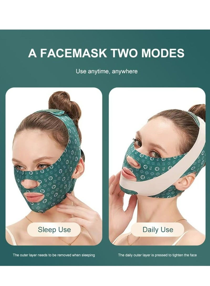 V Shape Face Lift Strap - Relieve Sagging Skin, Reduce Pwelling and Firm Skin, Double Chin Strap, Reusable Grooming Face and Chin Lift Mask for Men and Women - Image 5