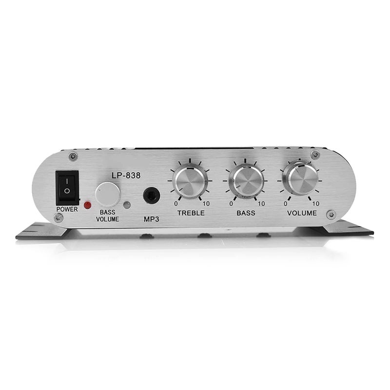Black 15W X 2 RMS Power Amplifier Enhanced Clarity Depth Aluminum Casing For Vehicle Home - Image 2