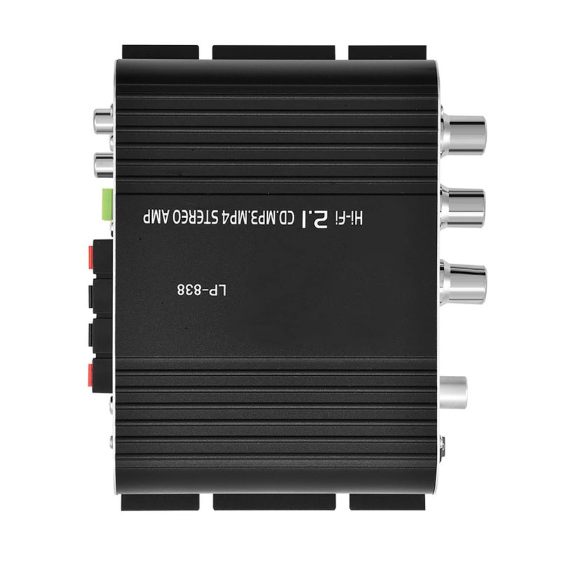 Black 15W X 2 RMS Power Amplifier Enhanced Clarity Depth Aluminum Casing For Vehicle Home - Image 4