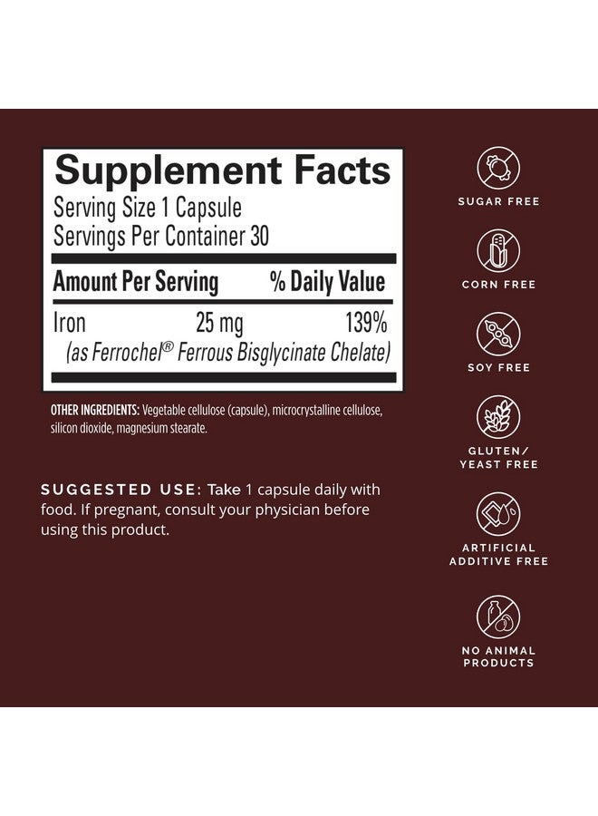 BRAINMD Dr Amen Iron - 30 Capsules - Supports Energy Production, Cognitive Function & Gene Regulation - Gentle & Easily Absorbed - Gluten Free - 30 Servings - Image 2