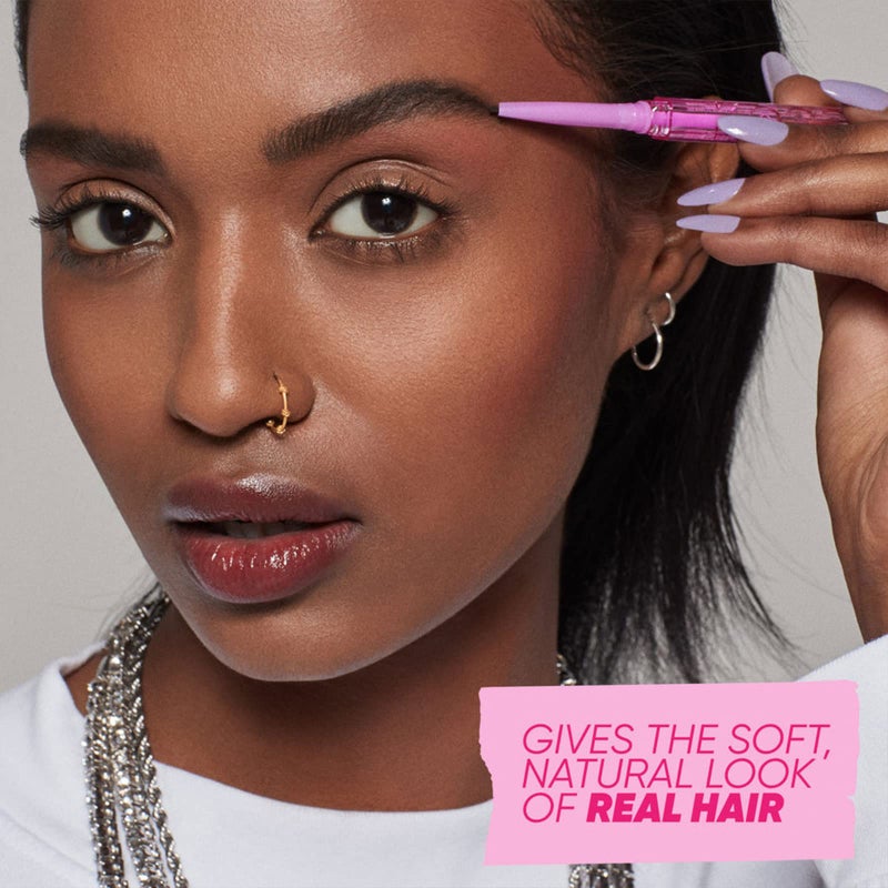 Kosas Brow Pop - Longwear Eyebrow Makeup, Dual-Sided Defining Pencil with Castor Oil for Soft, Natural Look of Real Hair - Brown Black - Image 2