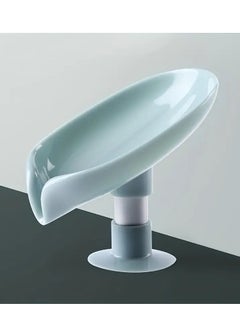 PAMEER Bath Soap Leaf-Shape Self Draining Soap Holder, Perforation-Free Vertical Drain Bathroom Soap Holder Box Vertical Oval Soap Tray Rack, With Diversion Nozzle Design for Public Restroom Home Bathroom.  - Image 4