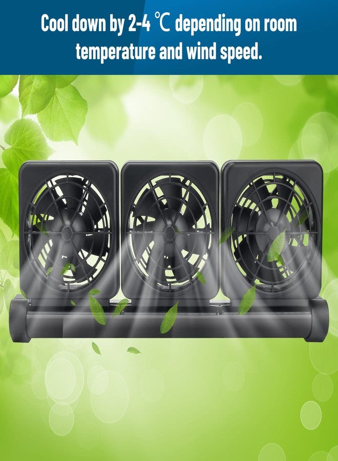 Liveek Aquarium Fan 2 3 4 Heads, Aquarium Chillers Cooling Fan Adjustable Fish Tank Cooling Fan with 2 Wind Speed Fan for Water Tank, Aquarium Tank Chiller (3 Head) - Image 4