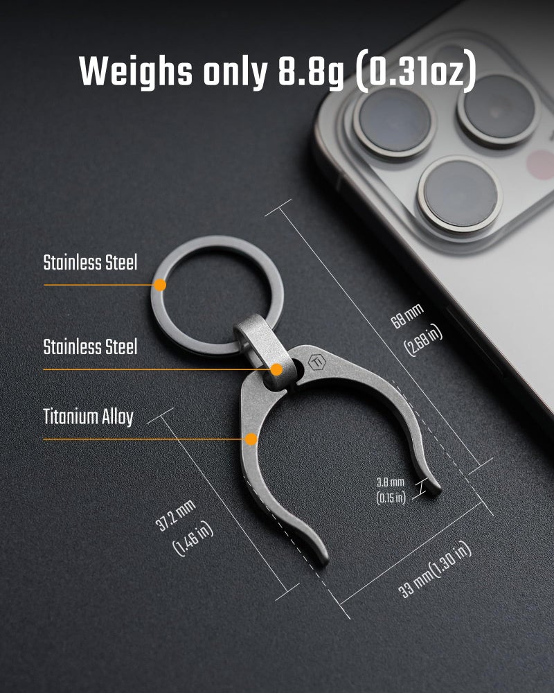 KeyUnity KA60 Water Bottle Clip, Lightweight EDC Water Bottle Holder for Hiking, Camping, and Everyday Carry - Image 2
