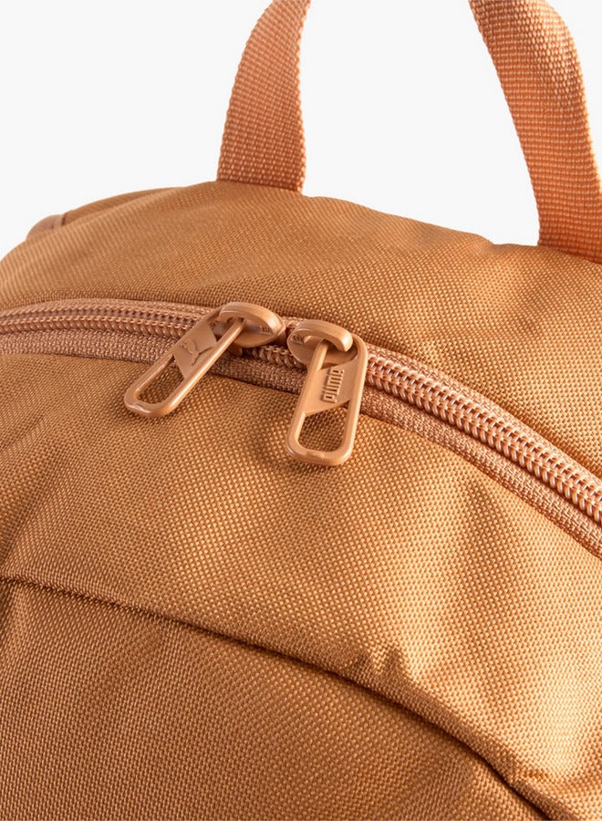 PUMA Logo Print School Backpack with Adjustable Shoulder Straps and Zip Closure  - Image 4