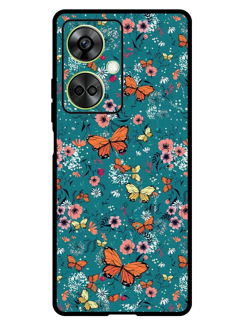 Theodor Protective Case Anti Scratch Shock Proof Bumper Cover For OnePlus Nord CE 3 Butterfly Flowers - Image 1