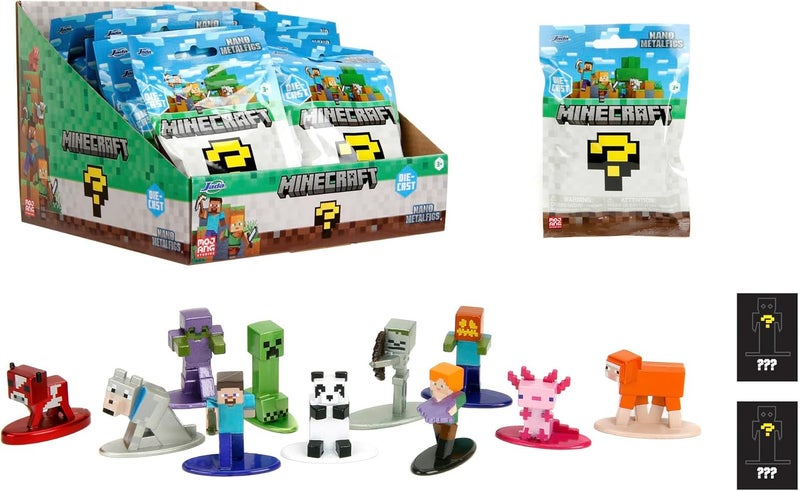JADA Toys Minecraft Figure (1 Piece in Mystery Blind Bag) - 1 of 13 Detailed Nano Collectible Metal Figures for Fans and Children from 3 Years, Wave 5, Random Selection, Each Approx. 4 cm - Image 1