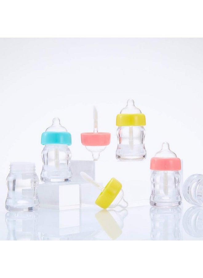 lasenersm - 6 Pieces Empty Lip Gloss Tubes Reusable Lip Gloss Containers Milk Bottle Shaped Lips Gloss Tube 7 Ml Empty Refillable Lips Gloss Bottles Diy Cosmetics Lipstick Containers Yellow - Image 1