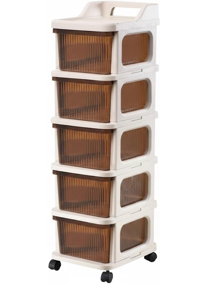 وحدة تنظيم منزلية متعددة الاستخدام – خزانة تخزين عملية توفر مساحة إضافية وترتيب مثالي للغرف والمطبخ والحمام HR (5 دور) - Image 1