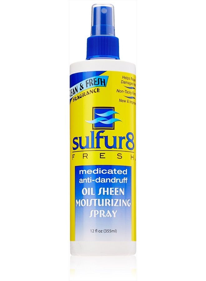 sulfur8 بخاخ مرطب زيت فريش أويل شين، 12 أونصة - Image 1