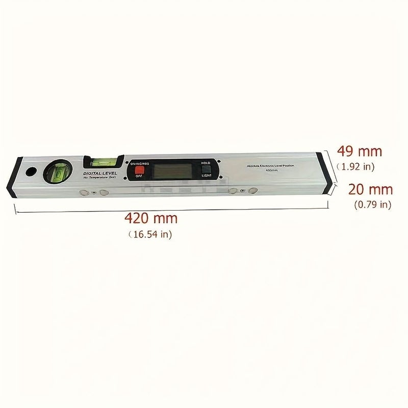 0-400mm High Precision Digital Spirit Level Drop Resistant Magnetic Ruler - Image 1