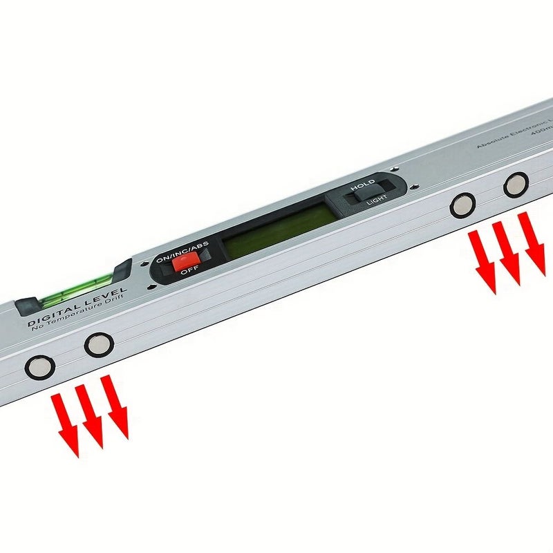 0-400mm High Precision Digital Spirit Level Drop Resistant Magnetic Ruler - Image 4