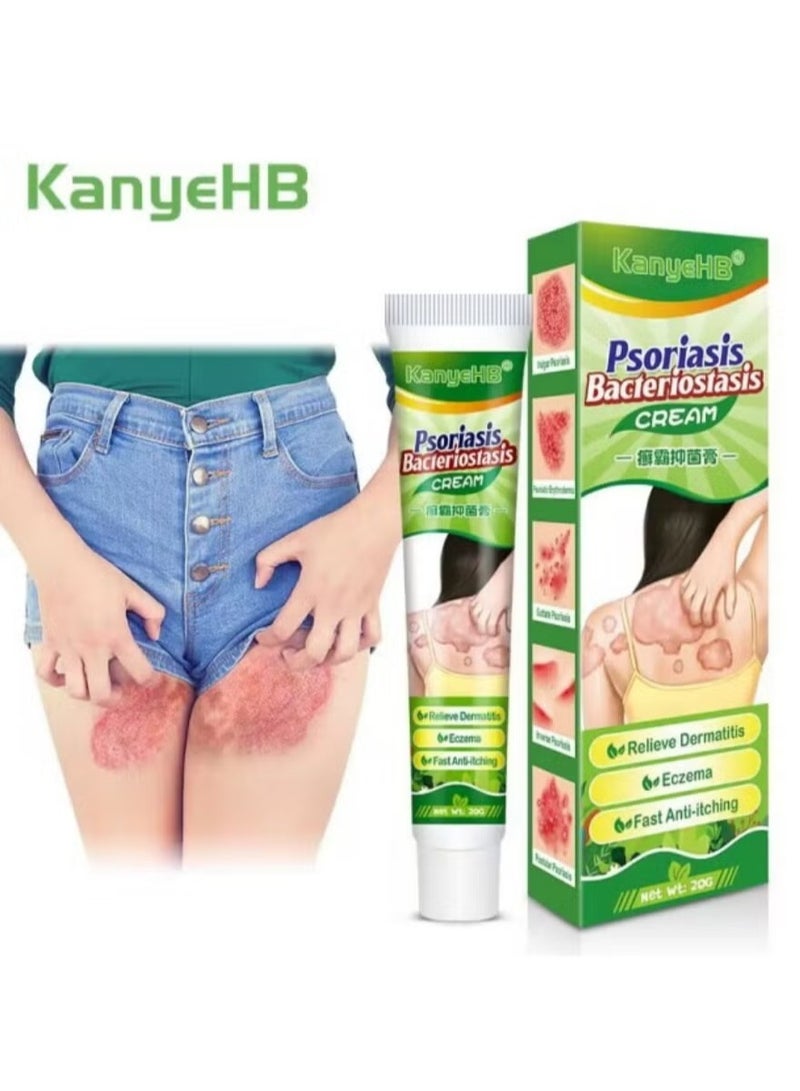 KanyeHB Antibacterial Cream for Psoriasis and Eczema Antifungal Cream, Helps Eczema, Ringworm Anti-Itch Cream with Gentler and Safer Herbal Ingredients Quickly Relives Itching for Face & Body  - Image 1