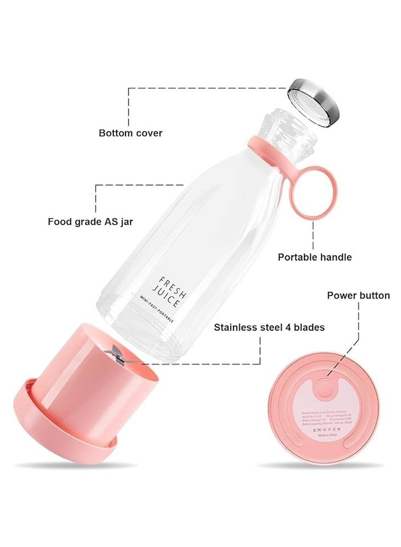 Fend Rechargeable Handheld Mini Juicer Portable Blender for Shakes and Smoothies Pink - Image 2